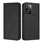 For OPPO A57 4G Strong Magnetic Frosted Flip Leather Phone Case(Black)