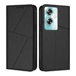 For OPPO A79 5G Strong Magnetic Frosted Flip Leather Phone Case(Black)