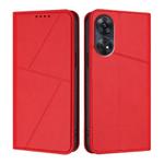 For OPPO Reno8 T 4G Strong Magnetic Frosted Flip Leather Phone Case(Red)