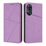 For OPPO Reno8 T 4G Strong Magnetic Frosted Flip Leather Phone Case(Light Purple)