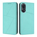 For OPPO Reno8 T 4G Strong Magnetic Frosted Flip Leather Phone Case(Light Blue)