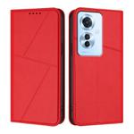 For OPPO Reno11 F Strong Magnetic Frosted Flip Leather Phone Case(Red)
