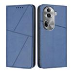For OPPO Reno11 Pro Strong Magnetic Frosted Flip Leather Phone Case(Royal Blue)