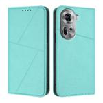 For OPPO Reno11 Global Strong Magnetic Frosted Flip Leather Phone Case(Light Blue)