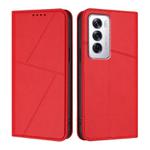 For OPPO Reno12 Strong Magnetic Frosted Flip Leather Phone Case(Red)