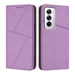 For OPPO Reno12 Strong Magnetic Frosted Flip Leather Phone Case(Light Purple)