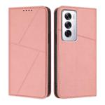 For OPPO Reno12 Strong Magnetic Frosted Flip Leather Phone Case(Pink)