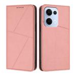 For OPPO Reno13 Global Strong Magnetic Frosted Flip Leather Phone Case(Pink)