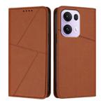 For OPPO Reno13 Pro Global Strong Magnetic Frosted Flip Leather Phone Case(Coffee Color)