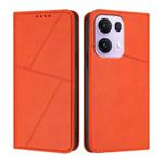 For OPPO Reno13 Pro Global Strong Magnetic Frosted Flip Leather Phone Case(Orange)