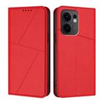 For OPPO Reno13 F 5G / 4G Strong Magnetic Frosted Flip Leather Phone Case(Red)