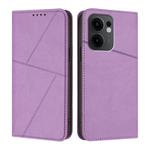 For OPPO Reno13 F 5G / 4G Strong Magnetic Frosted Flip Leather Phone Case(Light Purple)