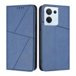 For OPPO Reno8 5G Strong Magnetic Frosted Flip Leather Phone Case(Royal Blue)