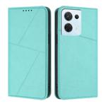 For OPPO Reno8 5G Strong Magnetic Frosted Flip Leather Phone Case(Light Blue)