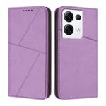 For OPPO Reno8 Pro+ Strong Magnetic Frosted Flip Leather Phone Case(Light Purple)
