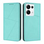 For OPPO Reno8 Pro+ Strong Magnetic Frosted Flip Leather Phone Case(Light Blue)