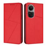 For OPPO Reno10 5G Global Strong Magnetic Frosted Flip Leather Phone Case(Red)