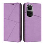 For OPPO Reno10 5G Global Strong Magnetic Frosted Flip Leather Phone Case(Light Purple)