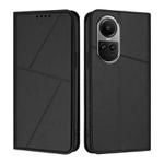 For OPPO Reno10 5G Global Strong Magnetic Frosted Flip Leather Phone Case(Black)
