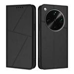 For OPPO Find X8 Ultra Strong Magnetic Frosted Flip Leather Phone Case(Black)