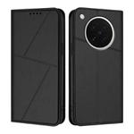 For OPPO Find X8s Strong Magnetic Frosted Flip Leather Phone Case(Black)