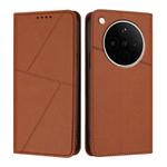 For OPPO Find X8s+ Strong Magnetic Frosted Flip Leather Phone Case(Coffee Color)