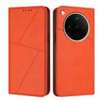 For OPPO Find X8s+ Strong Magnetic Frosted Flip Leather Phone Case(Orange)