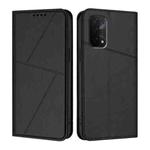 For OPPO A54 5G / A74 5G / A93 5G Strong Magnetic Frosted Flip Leather Phone Case(Black)