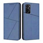 For OPPO A36 / A76 / A96 / K10 Strong Magnetic Frosted Flip Leather Phone Case(Royal Blue)