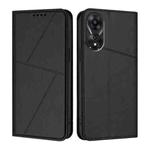 For OPPO A78 5G / A1x Strong Magnetic Frosted Flip Leather Phone Case(Black)
