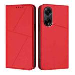 For OPPO A98 5G Strong Magnetic Frosted Flip Leather Phone Case(Red)
