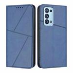 For OPPO Reno6 Pro+ 5G Strong Magnetic Frosted Flip Leather Phone Case(Royal Blue)