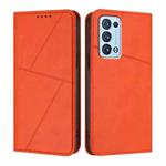 For OPPO Reno6 Pro+ 5G Strong Magnetic Frosted Flip Leather Phone Case(Orange)