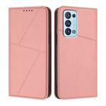 For OPPO Reno6 Pro+ 5G Strong Magnetic Frosted Flip Leather Phone Case(Pink)