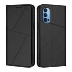 For OPPO Reno14 Global Strong Magnetic Frosted Flip Leather Phone Case(Black)