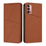 For OPPO Reno14 Pro Global Strong Magnetic Frosted Flip Leather Phone Case(Coffee Color)