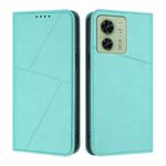 For Motorola Edge 40 Strong Magnetic Frosted Flip Leather Phone Case(Light Blue)