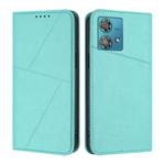 For Motorola Edge 40 Neo Strong Magnetic Frosted Flip Leather Phone Case(Light Blue)