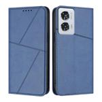 For Motorola Edge 50 Fusion Strong Magnetic Frosted Flip Leather Phone Case(Royal Blue)