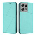 For Motorola Edge 50 Pro Strong Magnetic Frosted Flip Leather Phone Case(Light Blue)