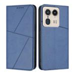 For Motorola Edge 50 Ultra Strong Magnetic Frosted Flip Leather Phone Case(Royal Blue)