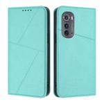 For Motorola Edge 2022 Strong Magnetic Frosted Flip Leather Phone Case(Light Blue)