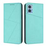 For Motorola Moto E22 Strong Magnetic Frosted Flip Leather Phone Case(Light Blue)