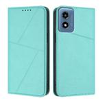 For Motorola Moto G Play 2024 Strong Magnetic Frosted Flip Leather Phone Case(Light Blue)
