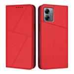 For Motorola Moto G Play 2025 / G Power 2025 Strong Magnetic Frosted Flip Leather Phone Case(Red)
