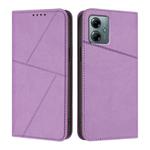 For Motorola Moto G Play 2025 / G Power 2025 Strong Magnetic Frosted Flip Leather Phone Case(Light Purple)