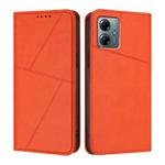 For Motorola Moto G Play 2025 / G Power 2025 Strong Magnetic Frosted Flip Leather Phone Case(Orange)