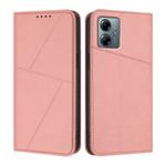 For Motorola Moto G Play 2025 / G Power 2025 Strong Magnetic Frosted Flip Leather Phone Case(Pink)
