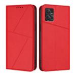 For Motorola Moto G Power 2023 Strong Magnetic Frosted Flip Leather Phone Case(Red)