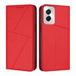 For Motorola Moto G Power 2024 Strong Magnetic Frosted Flip Leather Phone Case(Red)